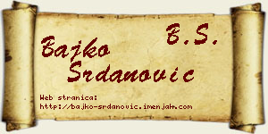 Bajko Srdanović vizit kartica